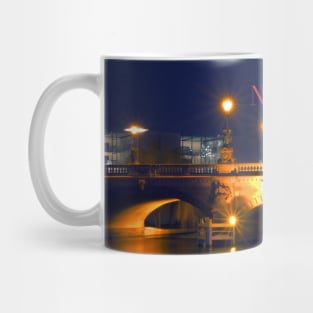 Nocturnal lights on the river Spree in Berlin Mug